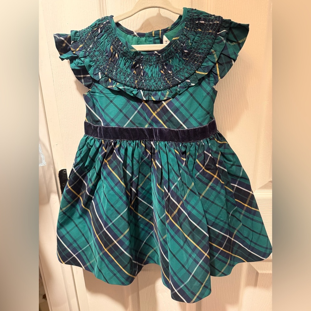 Janie and Jack Teal Plaid Dress